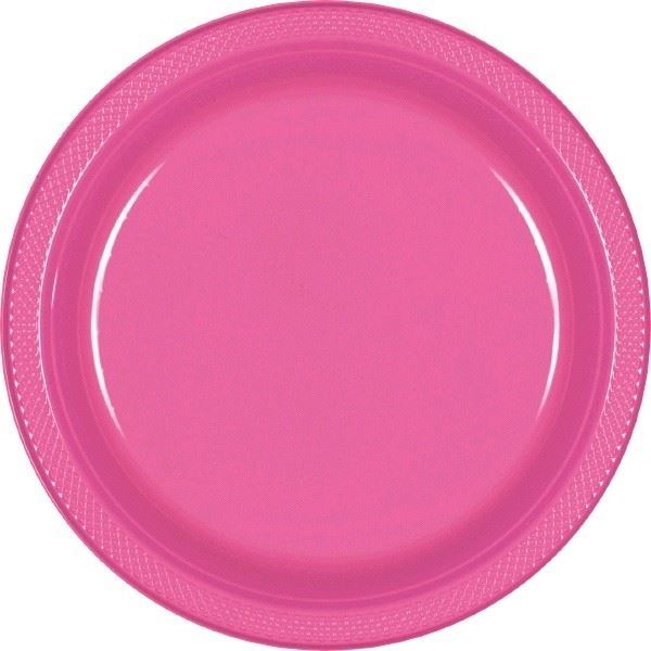 Plastik tallerkener pink