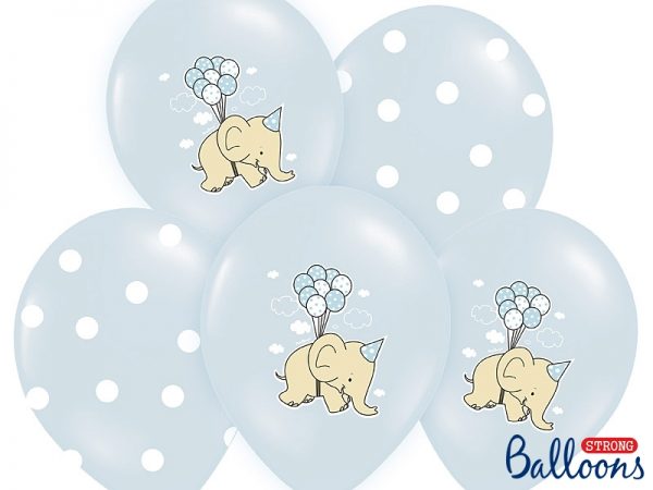 Balloner med elefanter og prikker