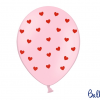 Lyserød ballon med hjerter