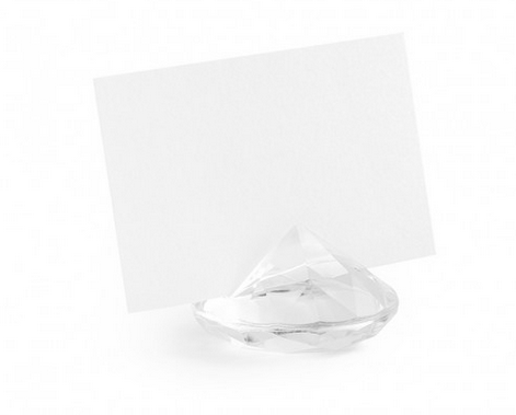 Klare diamant kortholdere